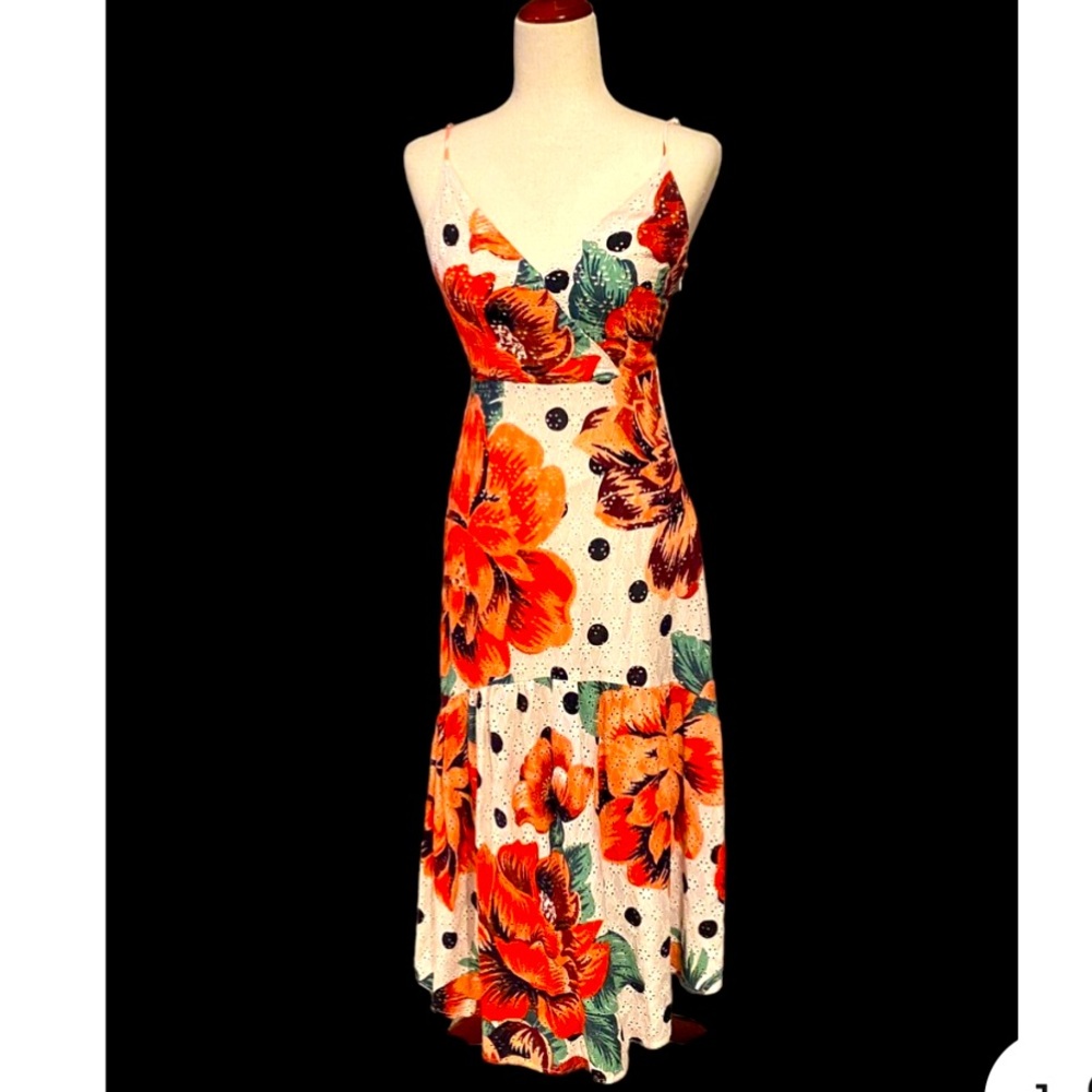 NWT Farm Rio by Anthropologie Floral Sleeveless Dress